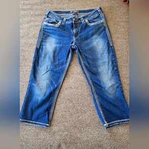 SILVER suki surplus capri